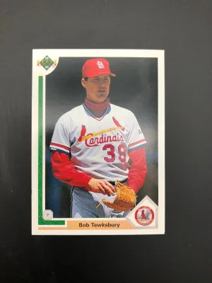 #630 Bob TewksburrySt. Louis Cardinals 1991 Upper Deck Baseball Trading Card