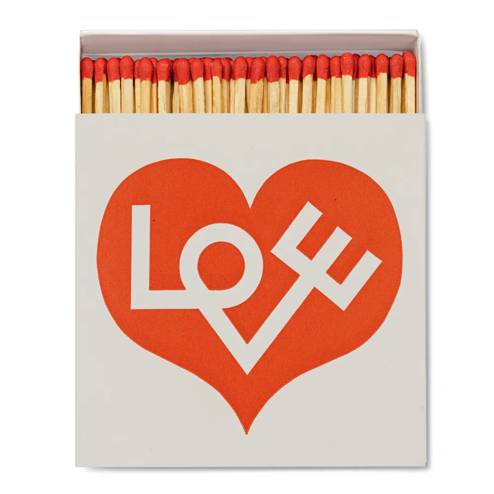 Archivist Luxury Matches - Love by Alexander Girard