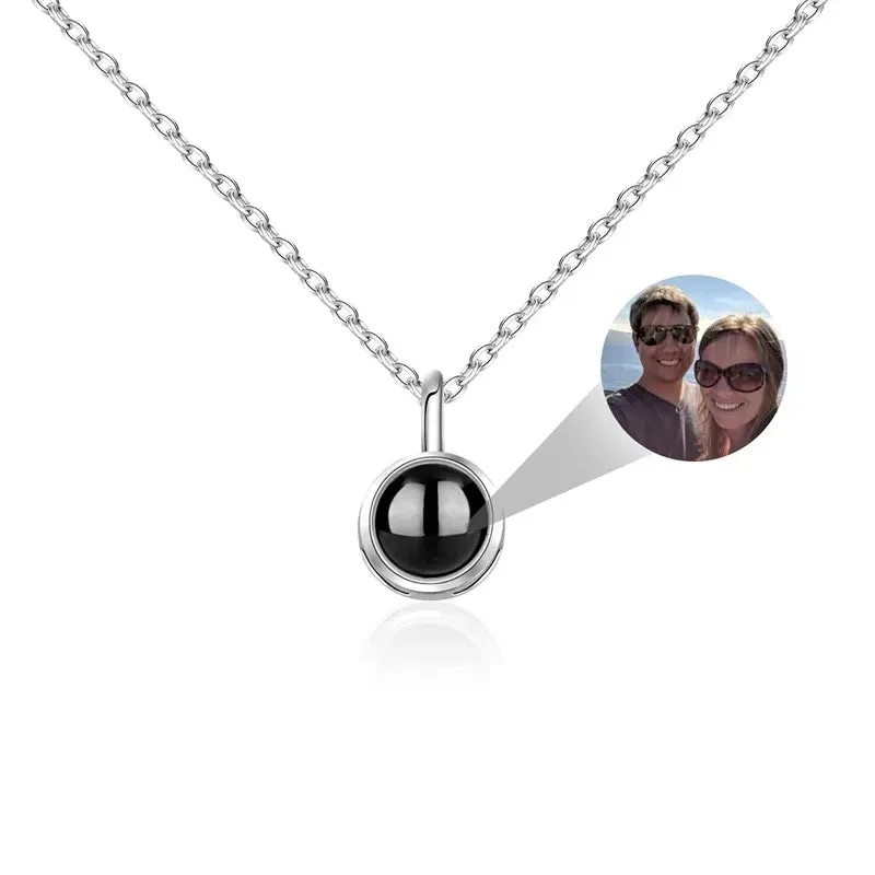Custom Photo Bracelet Personalized Photo Projection Bracelet Circle Photo Bracelets with Picture Inside for Women/Men/Couple