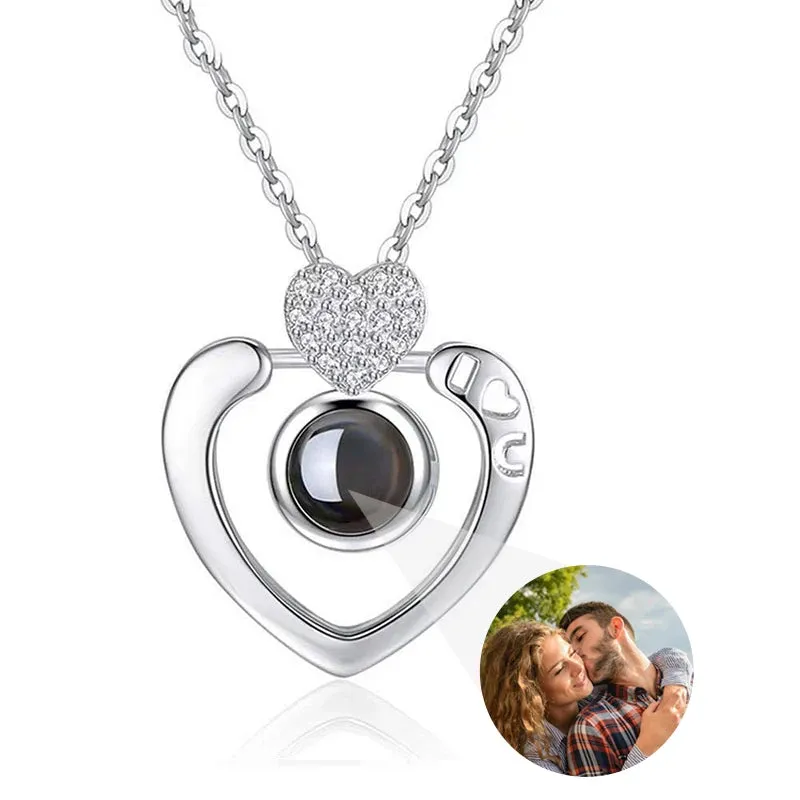 Custom Photo Bracelet Personalized Photo Projection Bracelet Circle Photo Bracelets with Picture Inside for Women/Men/Couple