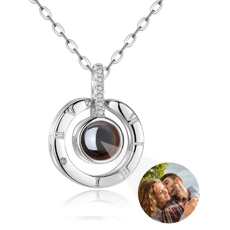 Custom Photo Bracelet Personalized Photo Projection Bracelet Circle Photo Bracelets with Picture Inside for Women/Men/Couple
