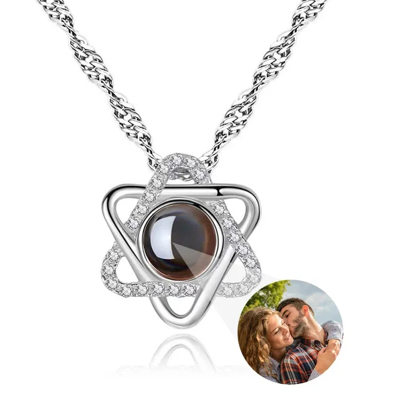 Custom Photo Bracelet Personalized Photo Projection Bracelet Circle Photo Bracelets with Picture Inside for Women/Men/Couple