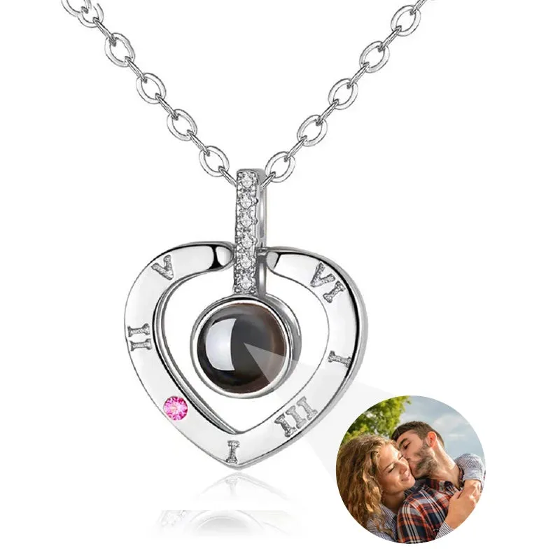 Custom Photo Bracelet Personalized Photo Projection Bracelet Circle Photo Bracelets with Picture Inside for Women/Men/Couple