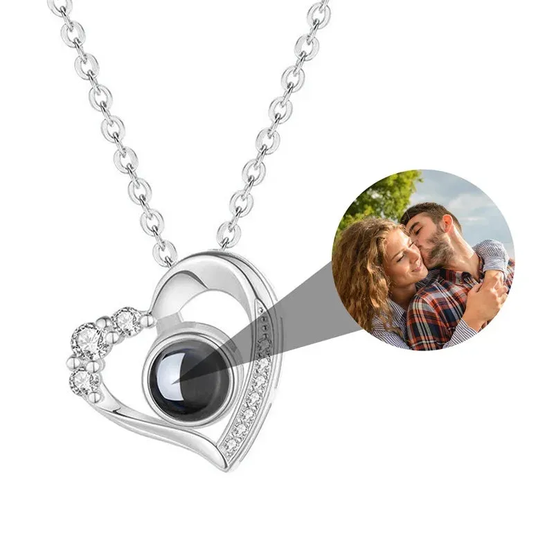 Custom Photo Bracelet Personalized Photo Projection Bracelet Circle Photo Bracelets with Picture Inside for Women/Men/Couple
