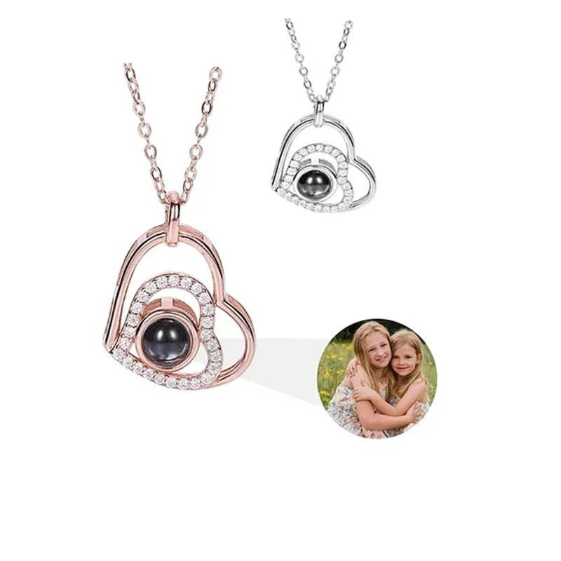 Custom Photo Bracelet Personalized Photo Projection Bracelet Circle Photo Bracelets with Picture Inside for Women/Men/Couple