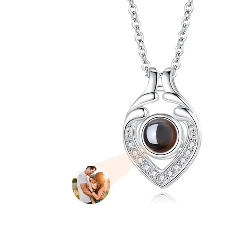Custom Photo Bracelet Personalized Photo Projection Bracelet Circle Photo Bracelets with Picture Inside for Women/Men/Couple