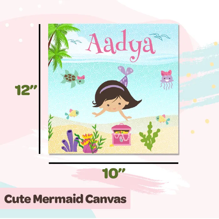 Cute Mermaid Canvas For Wall