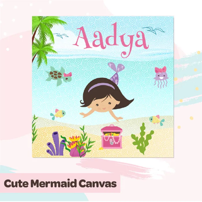 Cute Mermaid Canvas For Wall