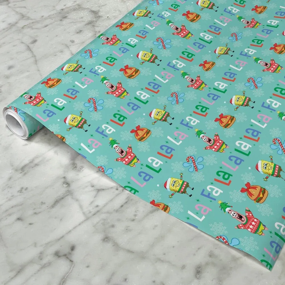 SpongeBob Fa La La Holiday Wrapping Paper