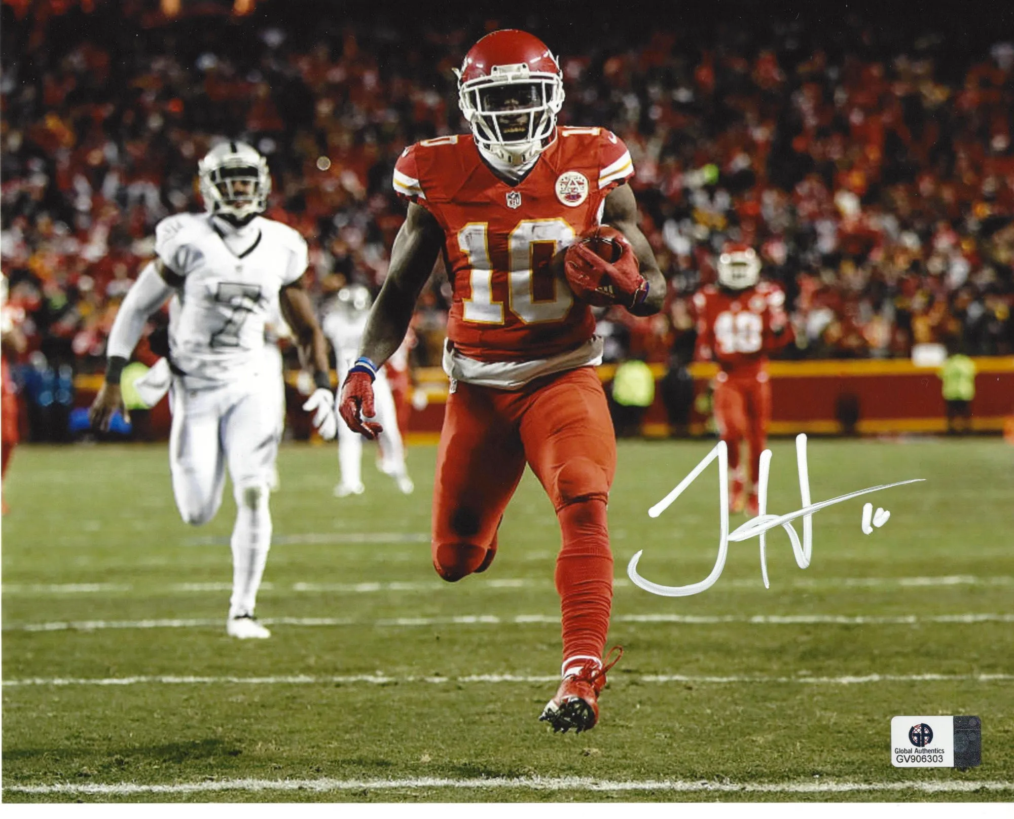 Tyreek Hill Kansas City Chiefs Autographed 8x10 Running Photo