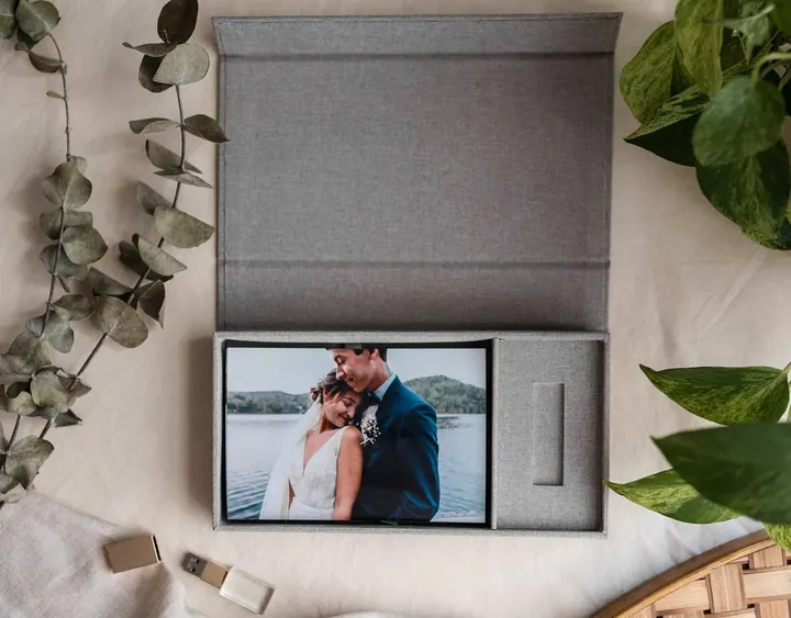 x6 5x7 6x8 صور وUSB . Linen Box 4x6 5x7 6x8